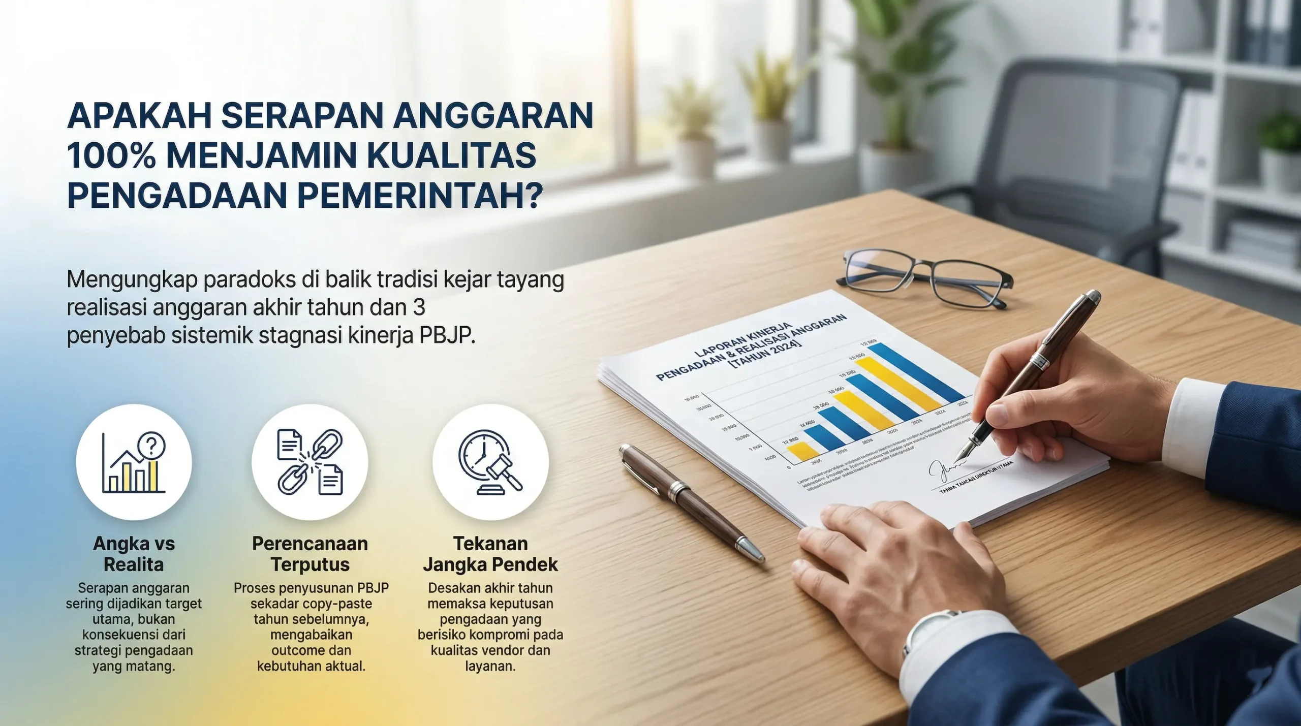 apakah serapan anggaran 100% menjamin kualitas pengadaan pemerintah