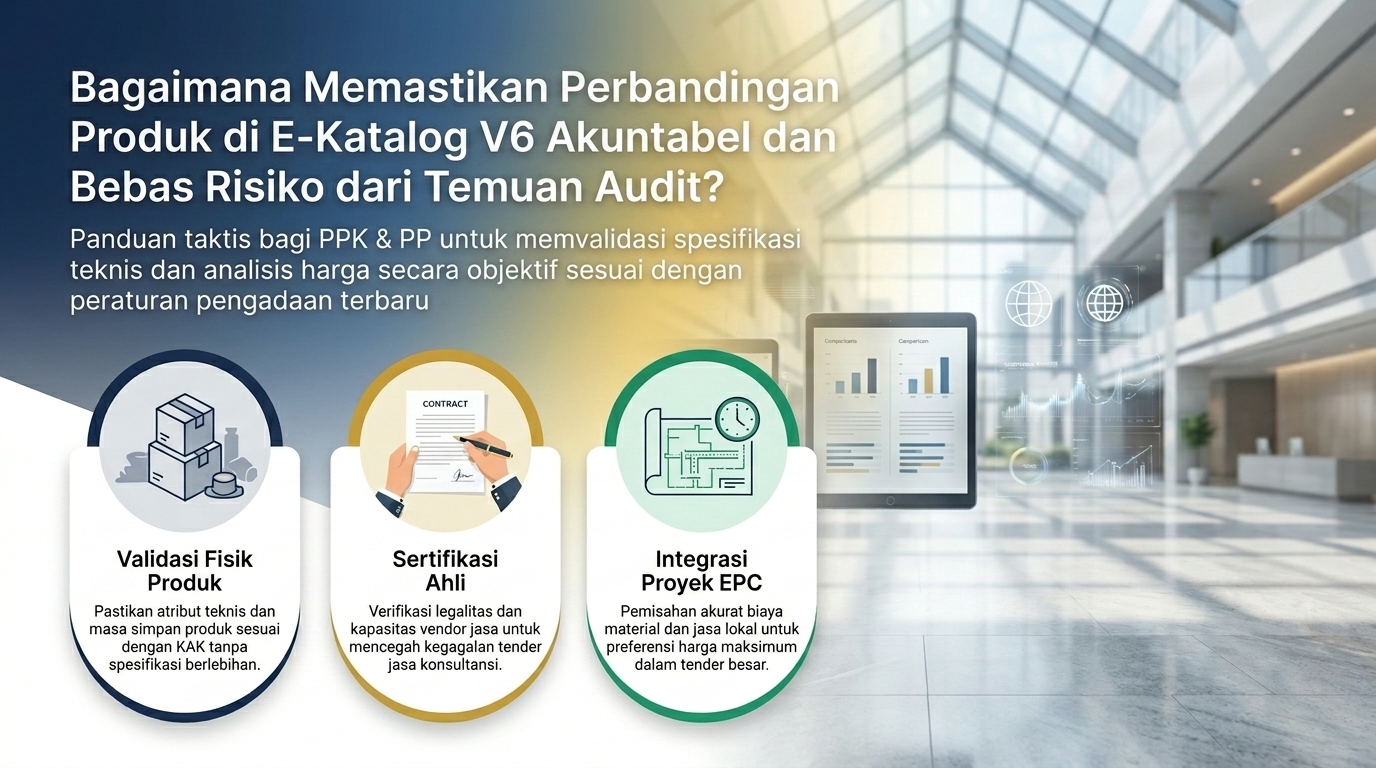 bagaimana cara memastikan perbandingan produk di e katalog v6 sudah akuntabel dan bebas risiko temuan audit