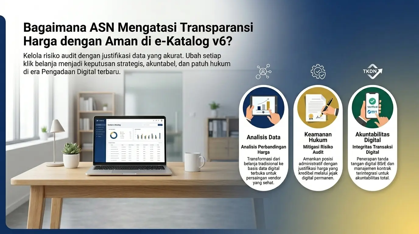bagaimana asn menghadapi transparansi harga di e katalog v6 secara aman