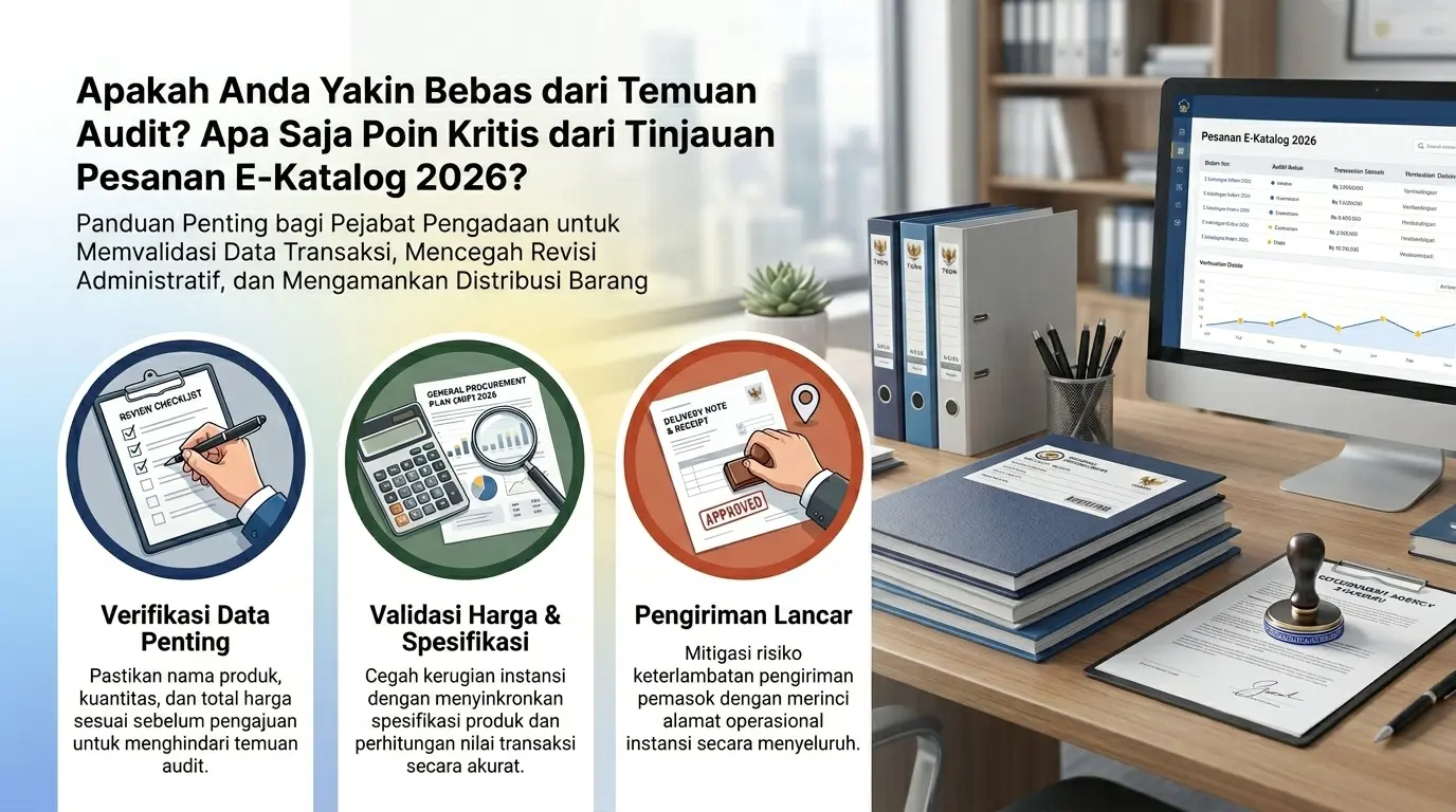 sudah yakin bebas temuan audit apa saja titik kritis review pesanan e katalog 2026