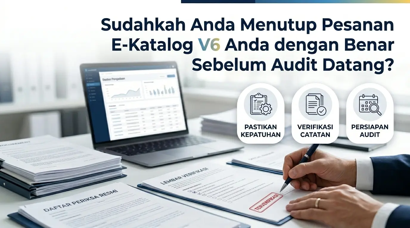 Home sudah menutup pesanan e katalog v6 dengan benar sebelum audit datang
